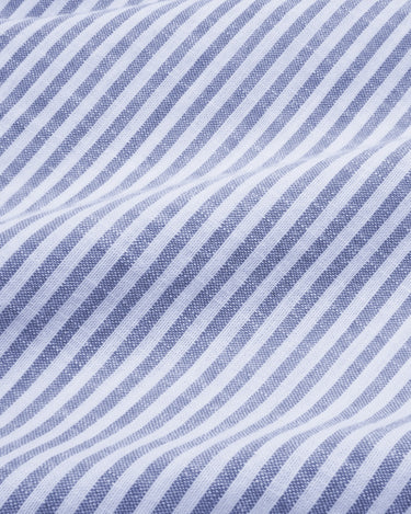 Poplin Stripe Shirt - Navy & White